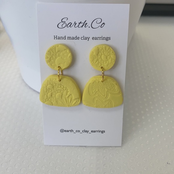 Handmade clay earrings. New - Picture 10 of 14